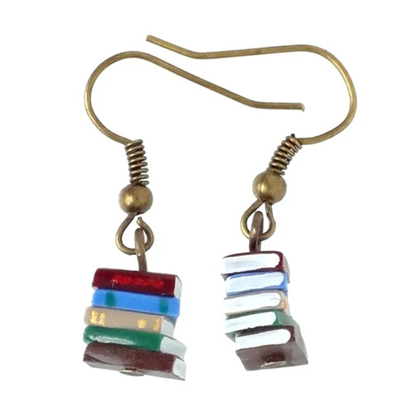 Book Stack Earrings – Unique Design