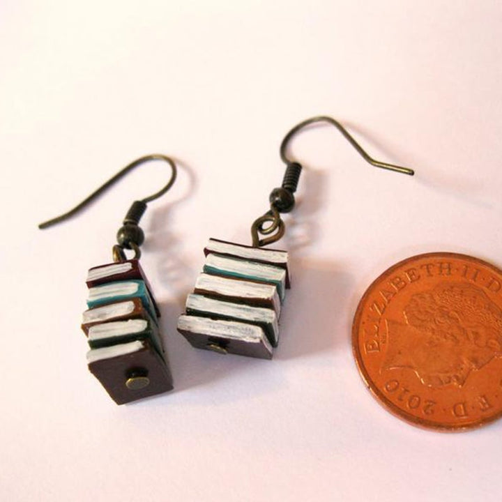 Book Stack Earrings – Unique Design