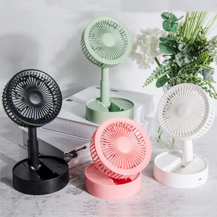 Mini fan with foldable telescopic phone holder | Kalsten