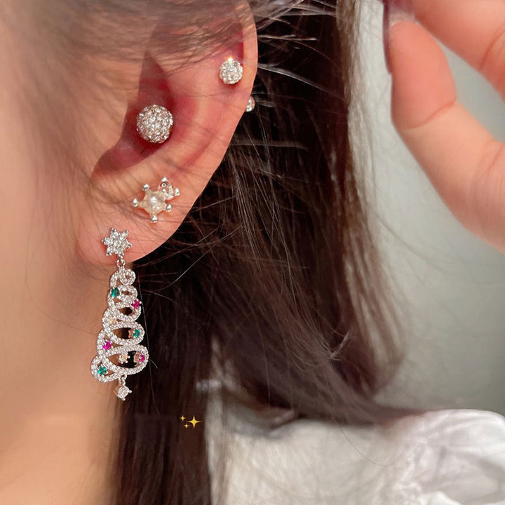 Kalsten | Shiny Christmas tree earrings