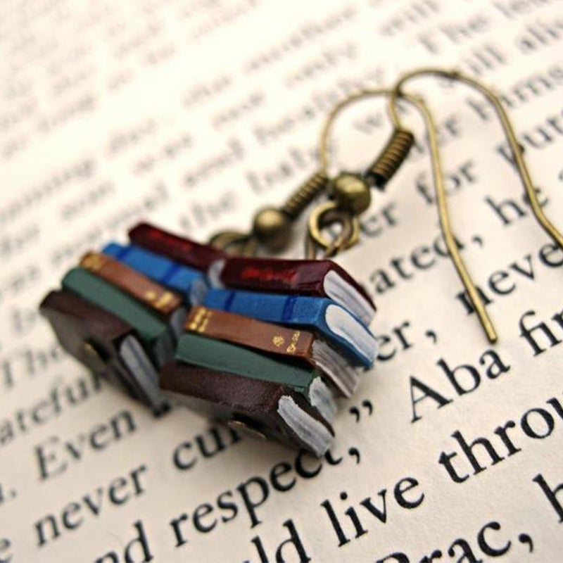 Book Stack Earrings – Unique Design