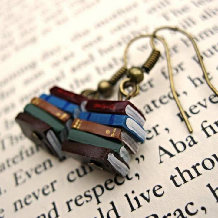 Book Stack Earrings – Unique Design