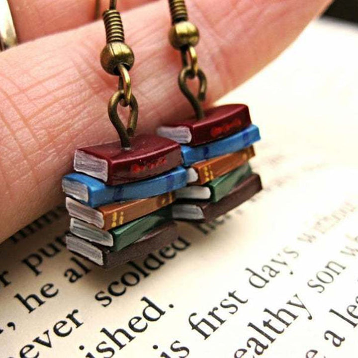 Book Stack Earrings – Unique Design