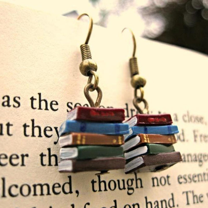 Book Stack Earrings – Unique Design