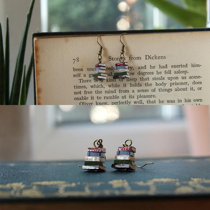 Book Stack Earrings – Unique Design