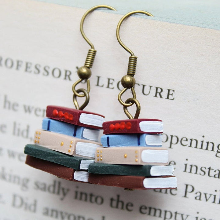Book Stack Earrings – Unique Design