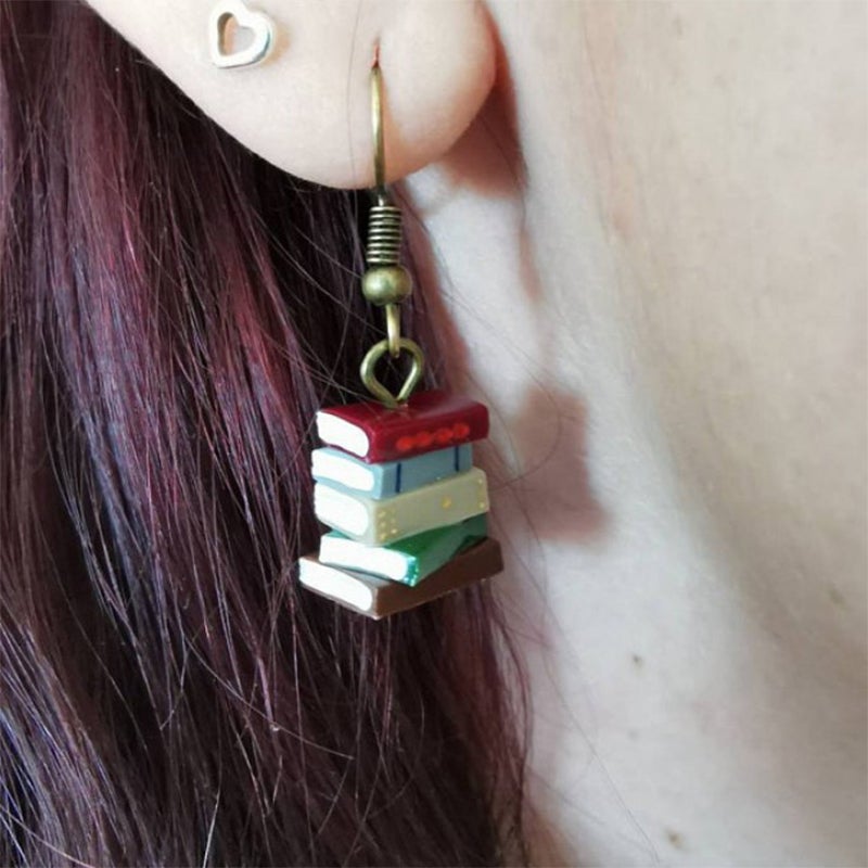 Book Stack Earrings – Unique Design