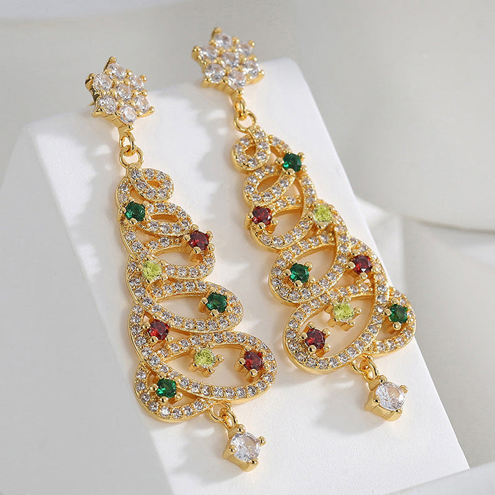 Kalsten | Shiny Christmas tree earrings