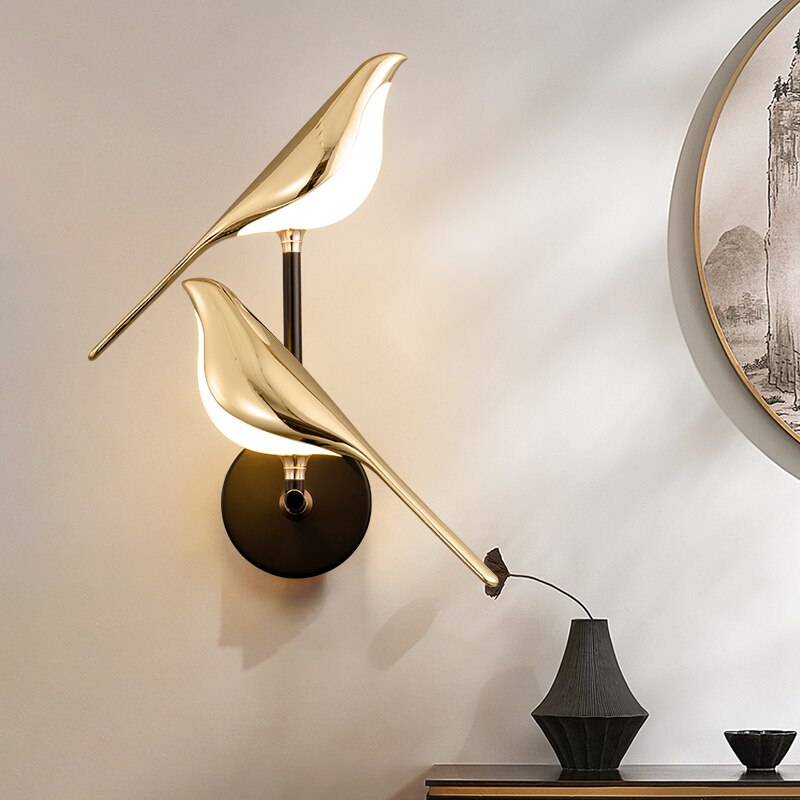 Modern LED Wall Lamp with Bird Design