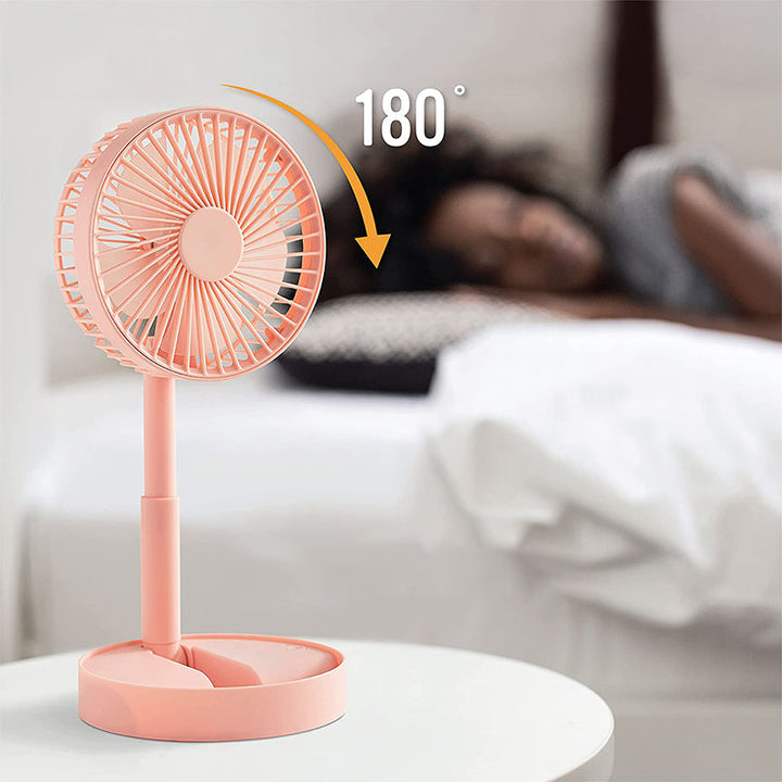 Mini fan with foldable telescopic phone holder | Kalsten