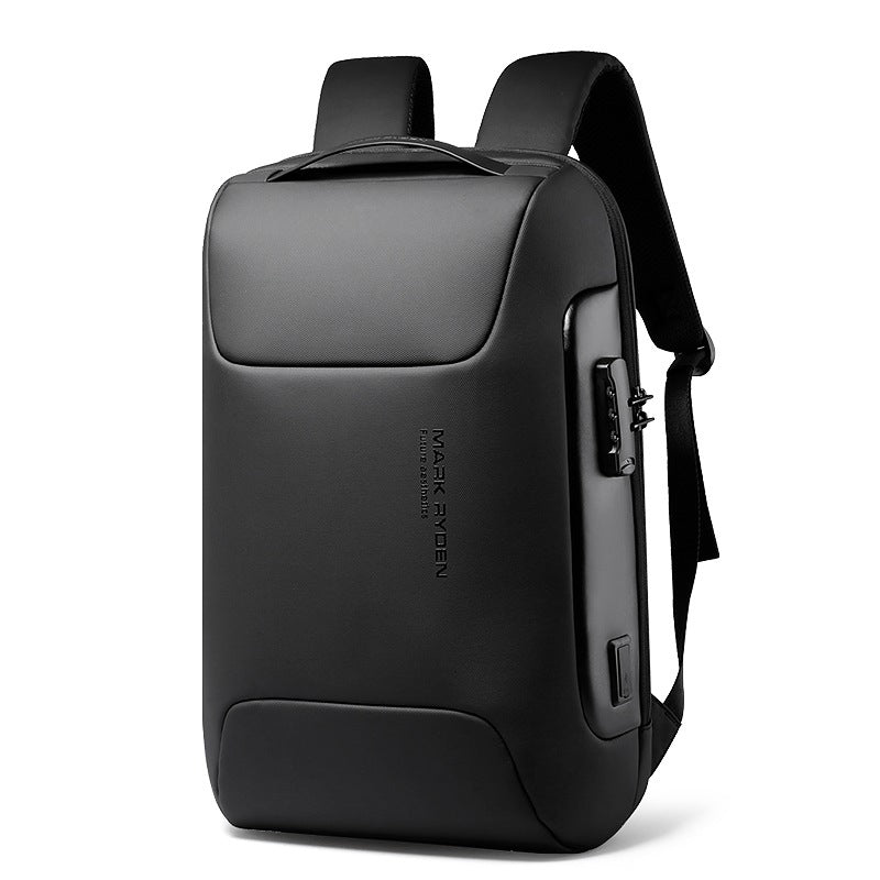 Skanto | Quiet Large Capacity Backpack with Combination Lock, Waterproof Fabric, USB Port, and Anti-Theft Pockets for School, Commuting, or Travel