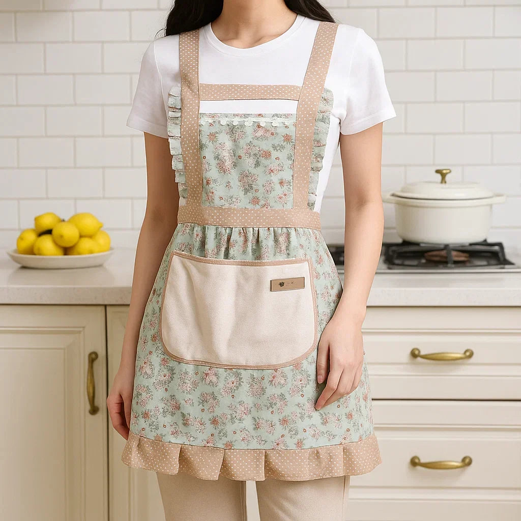 Floral Cotton Kitchen Apron Kalsten
