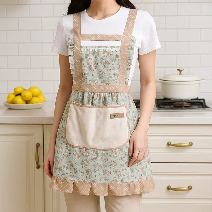 Floral Cotton Kitchen Apron Kalsten