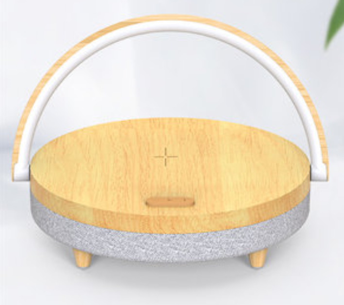 Multifunctional Bedside Table Lamp, with Phone Wireless Charger, Phone Holder, Bluetooth Speaker and Adjustable Light Brightness, for Home & Office (US Plug) | Kalsten