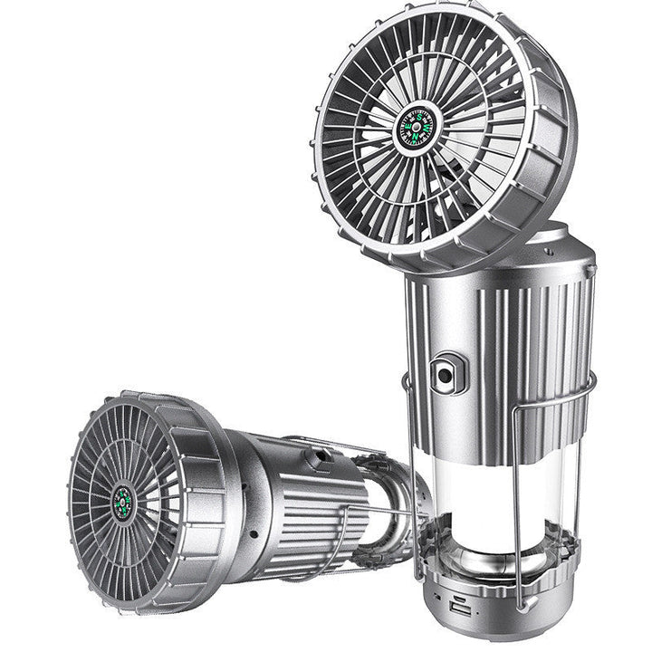 Multifunction Solar Camping Light with Fan, Bluetooth Speaker, Power Bank & Compass | Kalsten