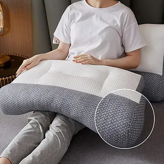 Contoured Sleep Pillow for Neck Support and Comfortable Rest