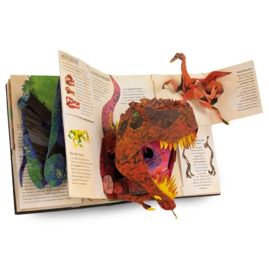 Kalsten | DinoWorld 3D Pop-Up Book | Prehistoric Dinosaurs & Sea Monsters | Hardcover