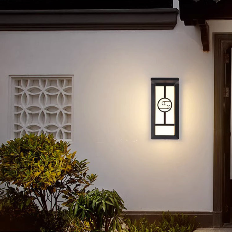 Modern Industrial Cuboid Aluminum Acrylic LED Waterproof Outdoor Wall Sconce Lamp For Outdoor Patio | Kalsten