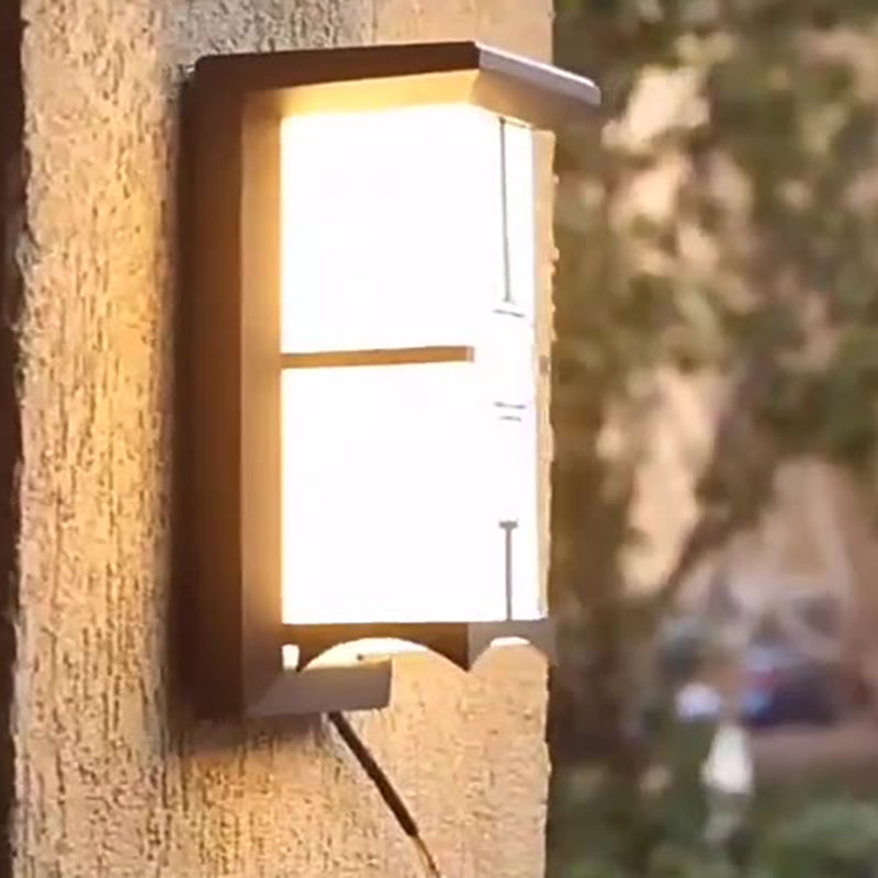 Modern Industrial Cuboid Aluminum Acrylic LED Waterproof Outdoor Wall Sconce Lamp For Outdoor Patio | Kalsten