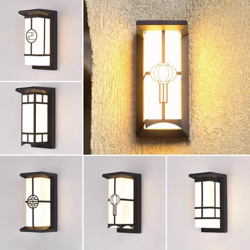 Modern Industrial Cuboid Aluminum Acrylic LED Waterproof Outdoor Wall Sconce Lamp For Outdoor Patio | Kalsten