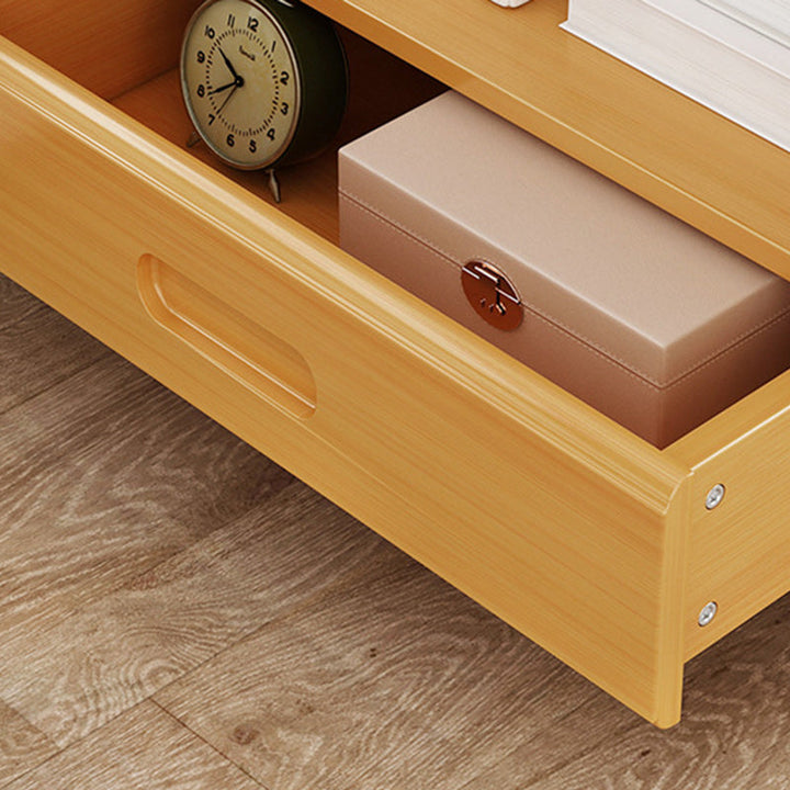 HanaCrate Japanese Nightstand – Solid Wood, 1 or 3 Drawers