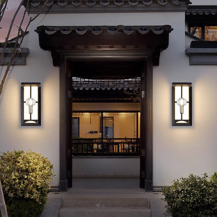 Modern Industrial Cuboid Aluminum Acrylic LED Waterproof Outdoor Wall Sconce Lamp For Outdoor Patio | Kalsten