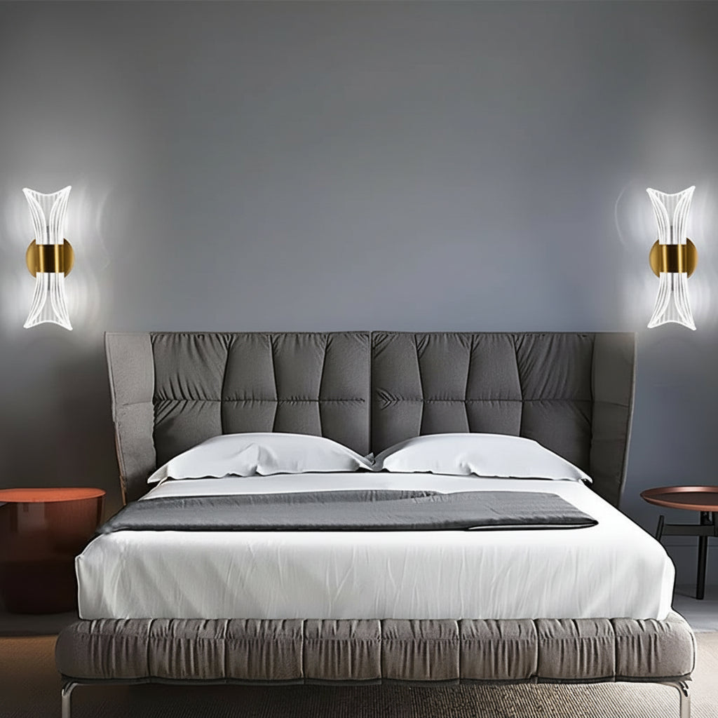 LED Wall Sconce Trumpet Shape Up Down Acrylic Metal 10W 22cm / 9in 3-Color Dimmable | Kalsten