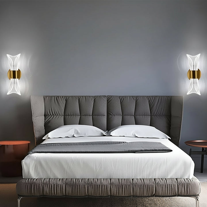 LED Wall Sconce Trumpet Shape Up Down Acrylic Metal 10W 22cm / 9in 3-Color Dimmable | Kalsten
