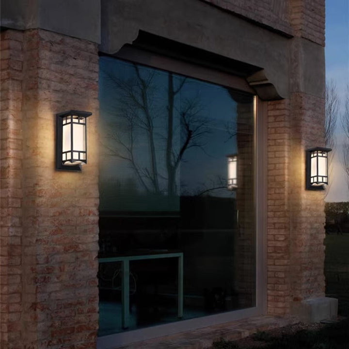 Modern Industrial Cuboid Aluminum Acrylic LED Waterproof Outdoor Wall Sconce Lamp For Outdoor Patio | Kalsten