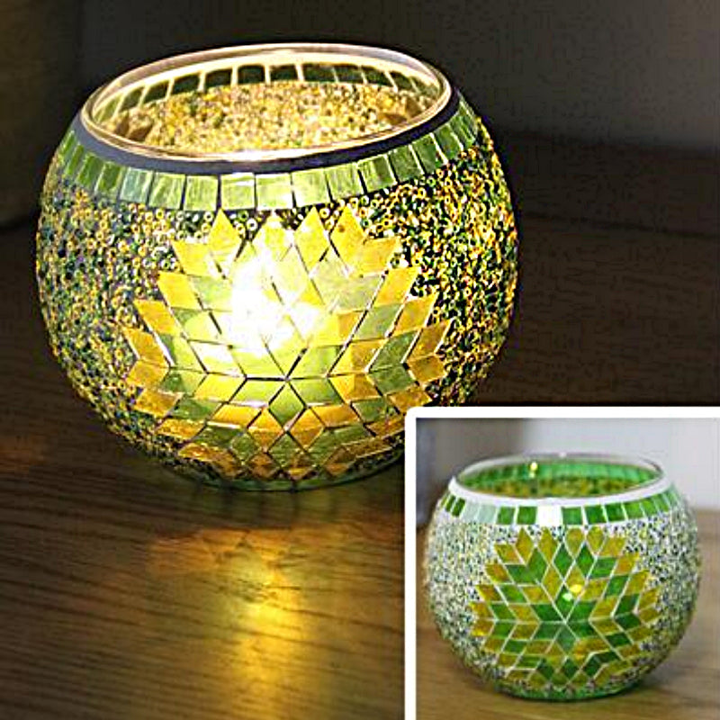 Kalsten | European Retro Glass Mosaic Tealight Holder