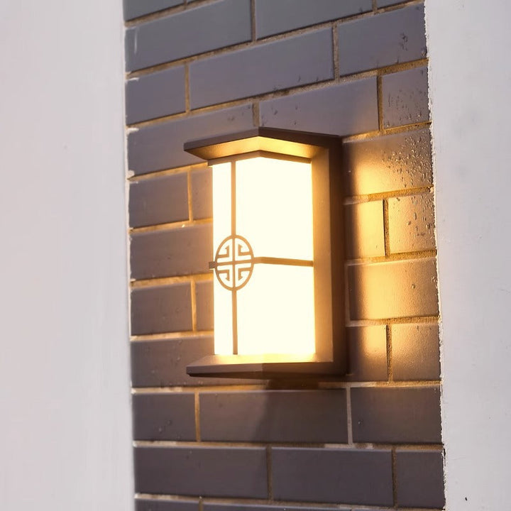 Modern Industrial Cuboid Aluminum Acrylic LED Waterproof Outdoor Wall Sconce Lamp For Outdoor Patio | Kalsten