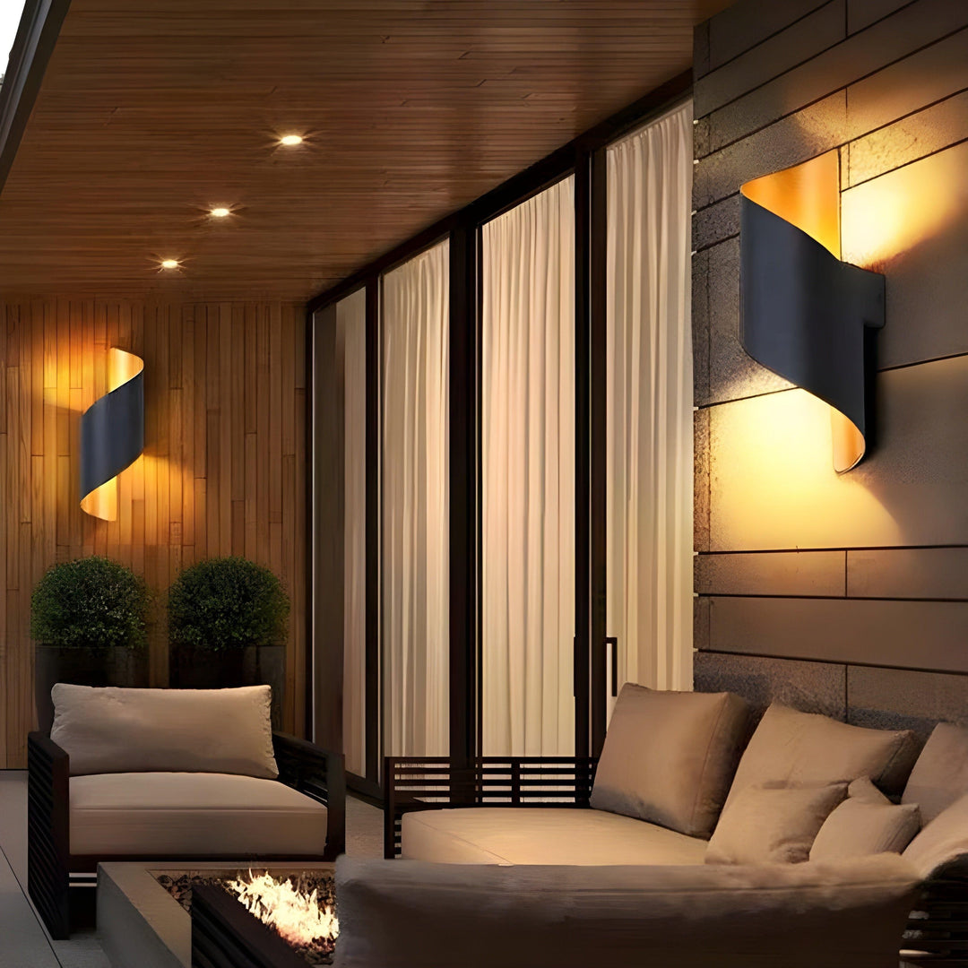 SpiralGlow Light - Nordic waterproof metal spiral LED wall lamp | Kalsten