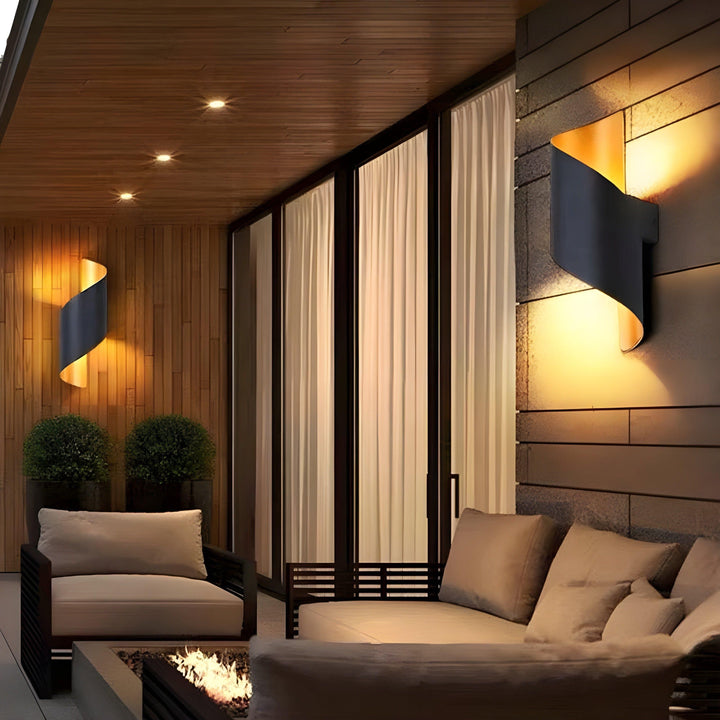 SpiralGlow Light - Nordic waterproof metal spiral LED wall lamp | Kalsten