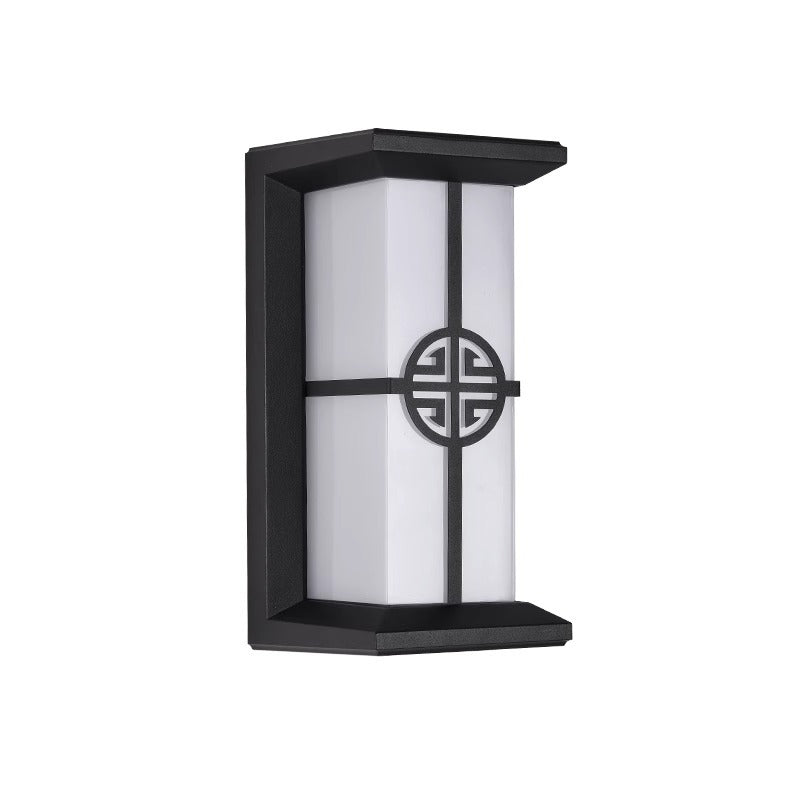 Modern Industrial Cuboid Aluminum Acrylic LED Waterproof Outdoor Wall Sconce Lamp For Outdoor Patio | Kalsten
