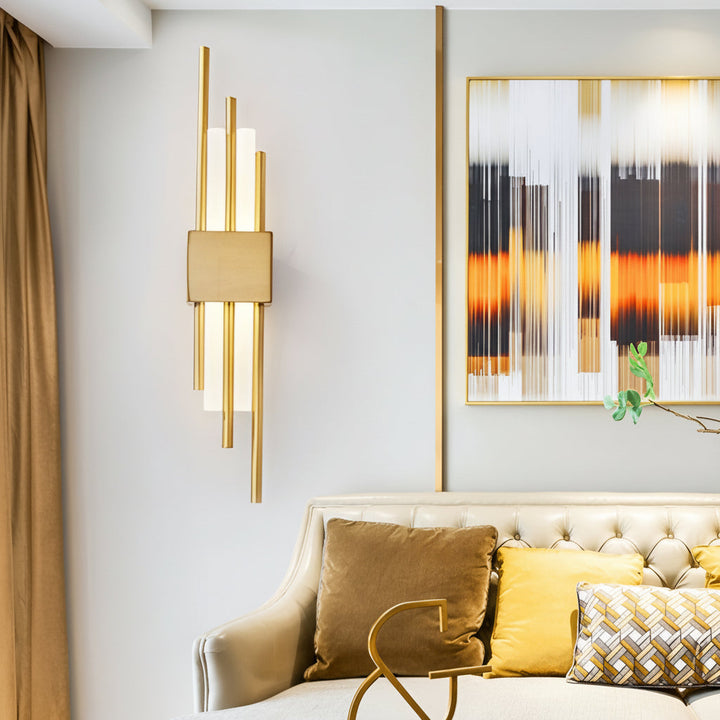 Postmodern Copper Wall Sconce - Up/Down LED Art Decor Light - 2-Light/4-Light - 3000K | Kalsten