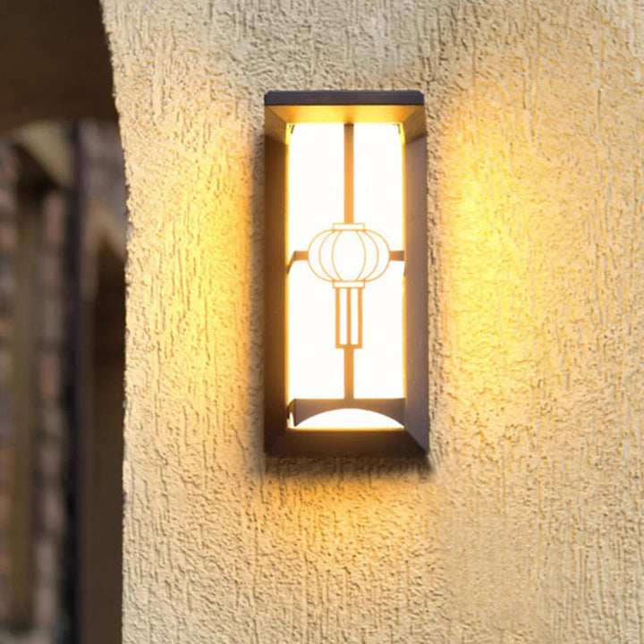 Modern Industrial Cuboid Aluminum Acrylic LED Waterproof Outdoor Wall Sconce Lamp For Outdoor Patio | Kalsten