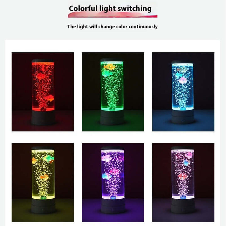 Simulation LED Colorful Large Bubble Fish Light USB Plug-in Small Night Lamp | Kalsten
