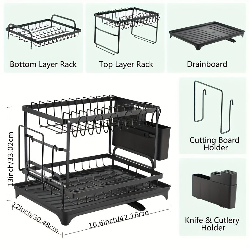 Draining rack 2 tiers with drainage | Kalsten