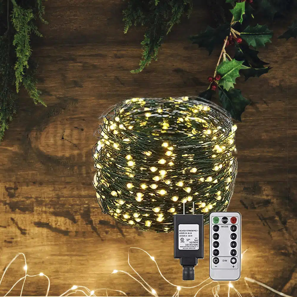 LED string lights with remote control and 8 light settings – 30/40/50 meters – | Kalsten