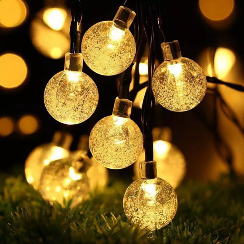 Solar string lights with ball lights - 5M-20 LED / 7M-50 LED / 12M-100 LED | Kalsten