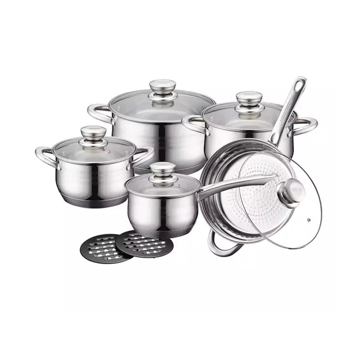 Royalty Line Cookware Set made of Stainless Steel (12 Pieces) | Kalsten