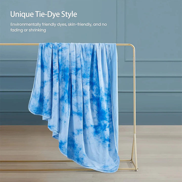 Tie-Dye Cooling Blanket – Q-Max > 0.5, Double-Sided & Stylish Color Blue | Kalsten