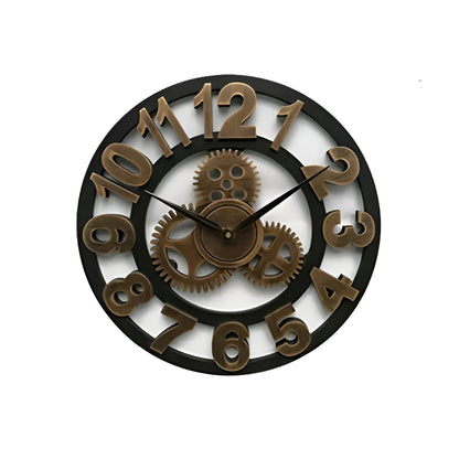 Wall clock in gear design – Industrial design for stylish wall decoration | Karnz