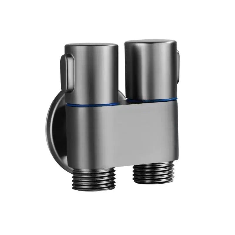 Kalsten | Double control valve made of brass – Water supply with matte black finish