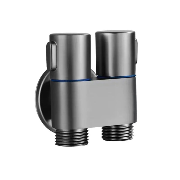 Kalsten | Double control valve made of brass – Water supply with matte black finish
