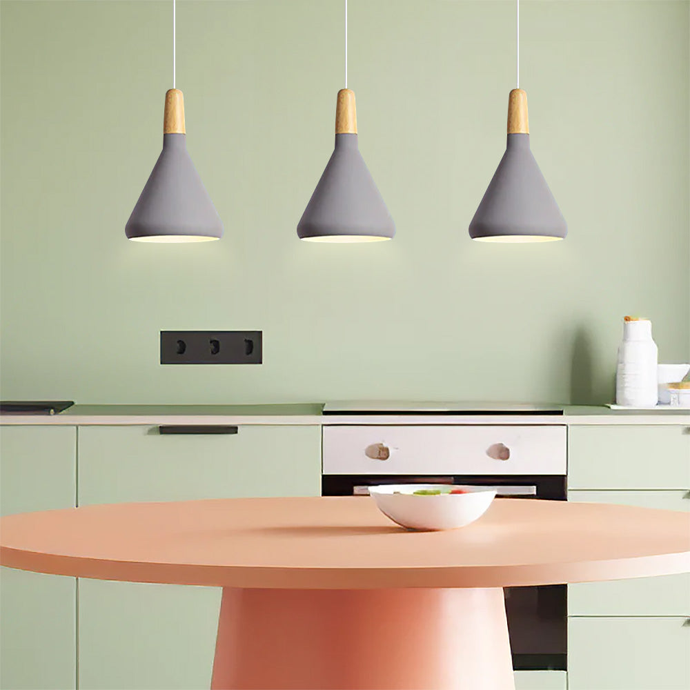 Contemporary Conical Colorful Metal Pendant Lamp | Kalsten