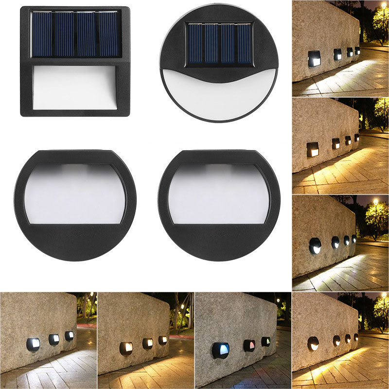 Outdoor Solar Round Square LED Waterproof Patio Step Light | Kalsten