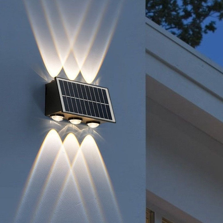 Contemporary Industrial Solar Waterproof ABS Column LED Wall Sconce Lamp For Outdoor Patio | Kalsten
