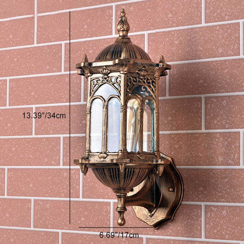 Traditional European Waterproof Cylinder Aluminum Glass 1-Light Wall Sconce Lamp For Garden | Kalsten
