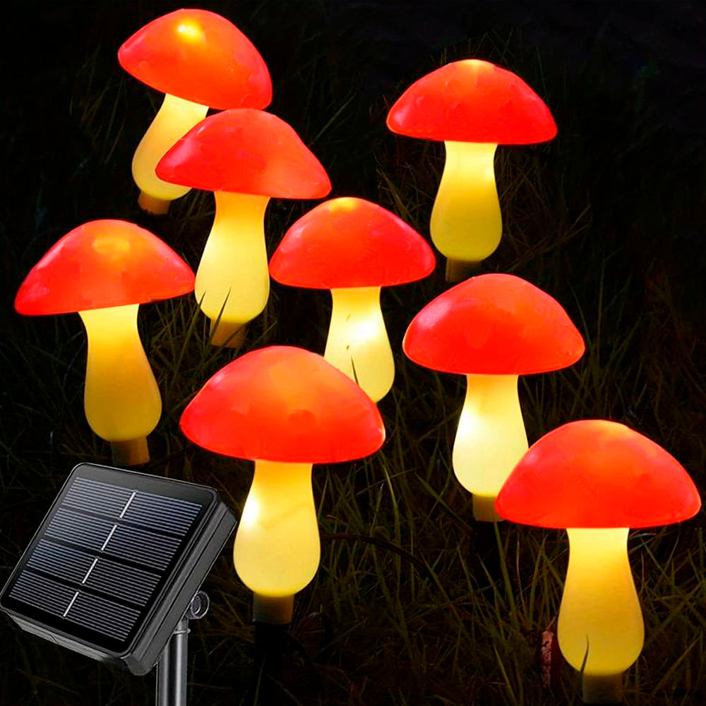 Solar LED Lamp - 3 pieces - mushrooms | Kalsten